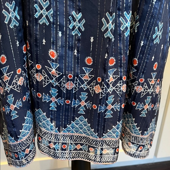 Joie 97% SILK Navy and Pink Patterned Mini Dress - Picture 4 of 8